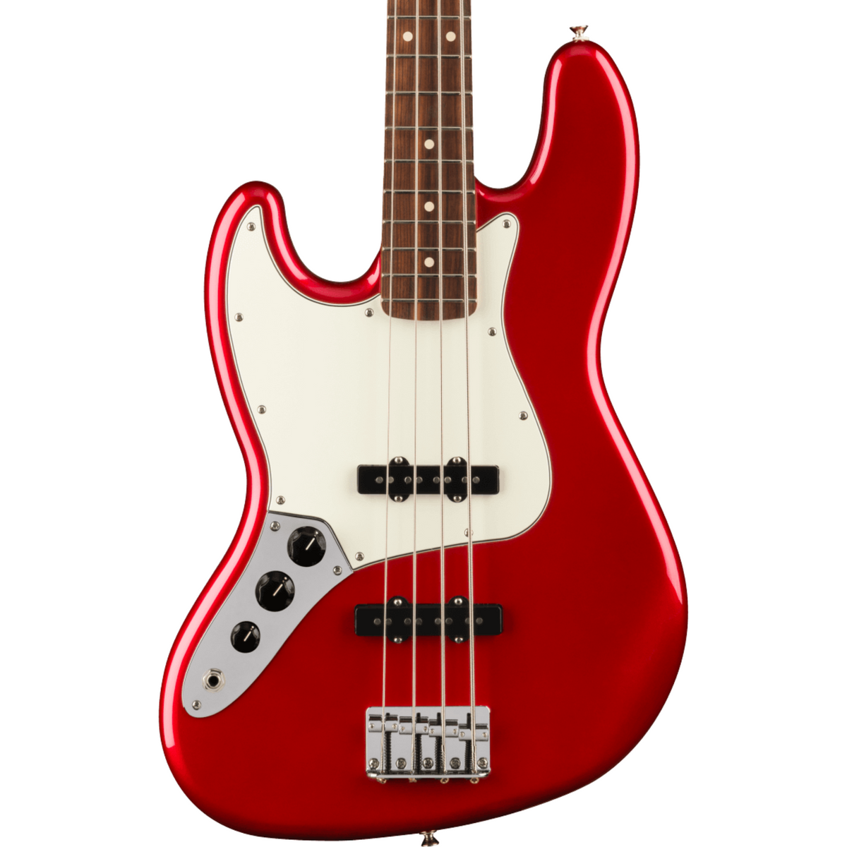 Fender Player Jazz Bass Guitar, Lefty, Pau Ferro, Candy Apple Red