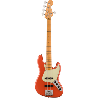 Fender Player Plus Jazz Bass V, Maple, Fiesta Red, Electric Bass Guitar