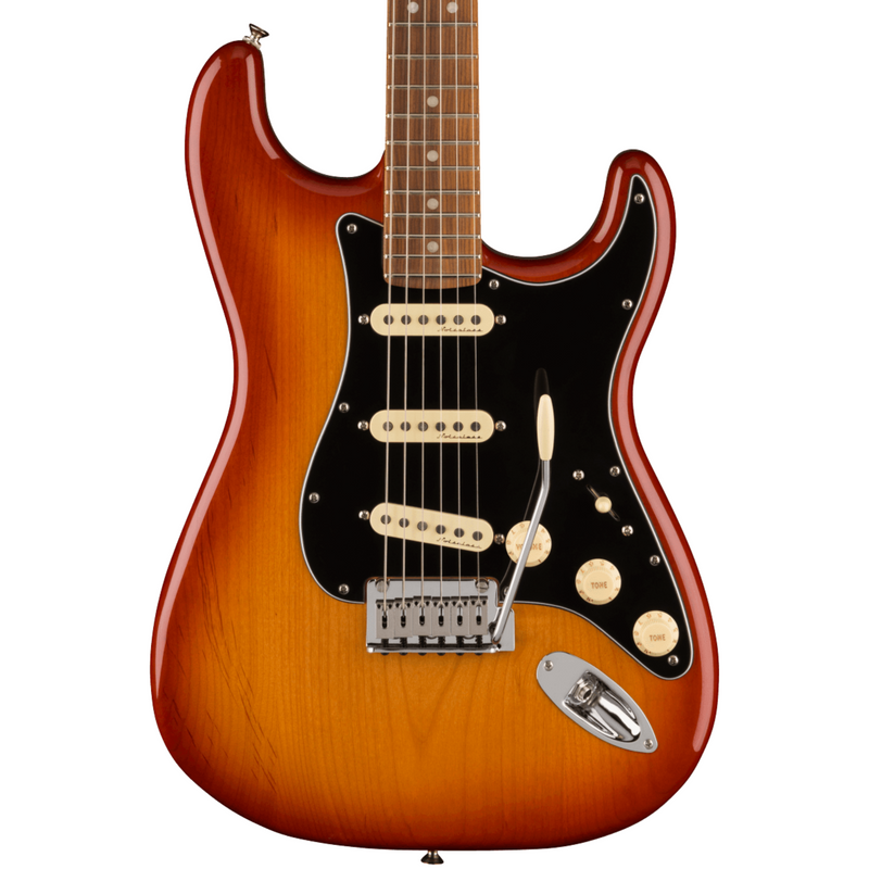 Fender Player Plus Stratocaster Electric Guitar, Pau Ferro, Sienna Sunburst