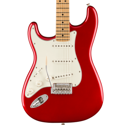 Fender Player Stratocaster Electric Guitar, Lefty, Maple, Candy Apple Red