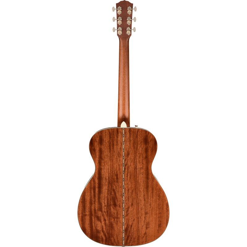 Fender PO-220E Orchestra Acoustic Guitar With Case, Ovangkol, 3-Tone Vintage Sunburst