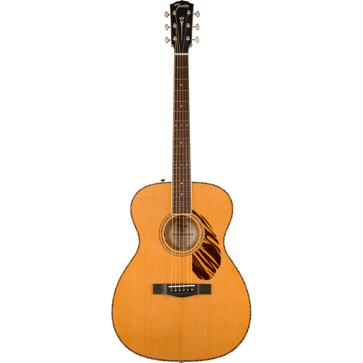 Fender PO-220E Orchestra Acoustic Guitar With Case, Ovangkol, Natural