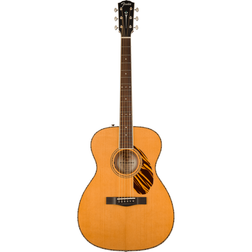 Fender PO-220E Orchestra Acoustic Guitar With Case, Ovangkol, Natural