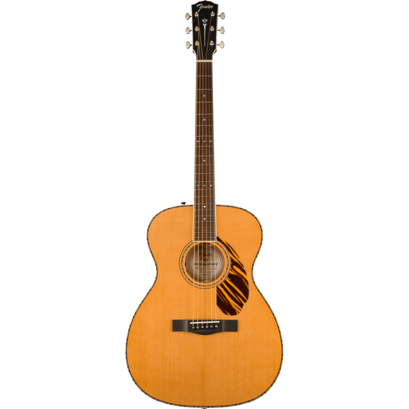 Fender PO-220E Orchestra Acoustic Guitar With Case, Ovangkol, Natural
