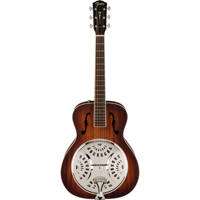 Fender PR-180E Resonator With Case, Walnut, Aged Cognac Burst