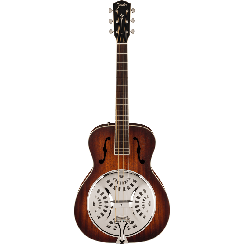 Fender PR-180E Resonator With Case, Walnut, Aged Cognac Burst