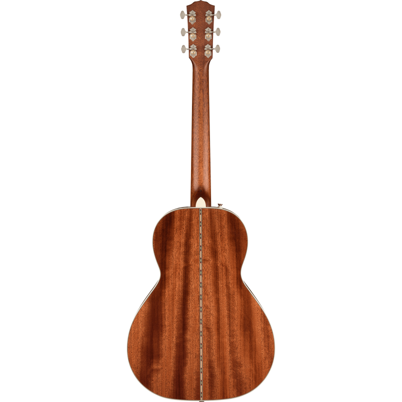 Fender PS-220E Parlor Acoustic Guitar With Case, Ovangkol, 3-Tone Vintage Sunburst