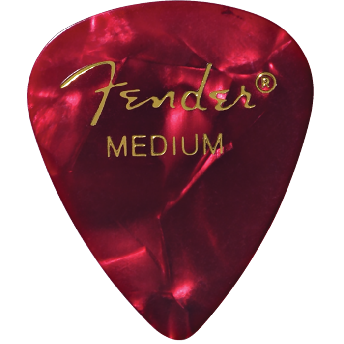 Fender Red Moto Picks 12 Pack Medium