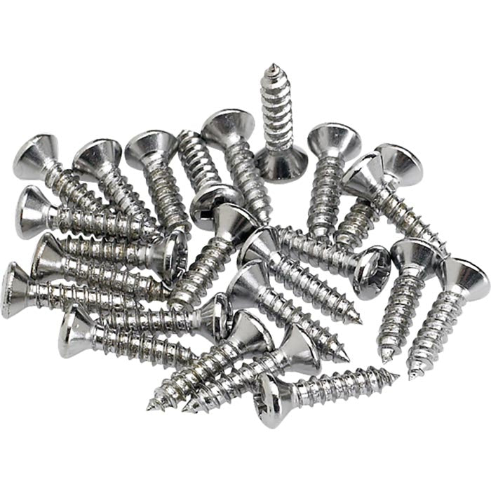Fender Screws, Pickguard Mounting, Chrome (24)