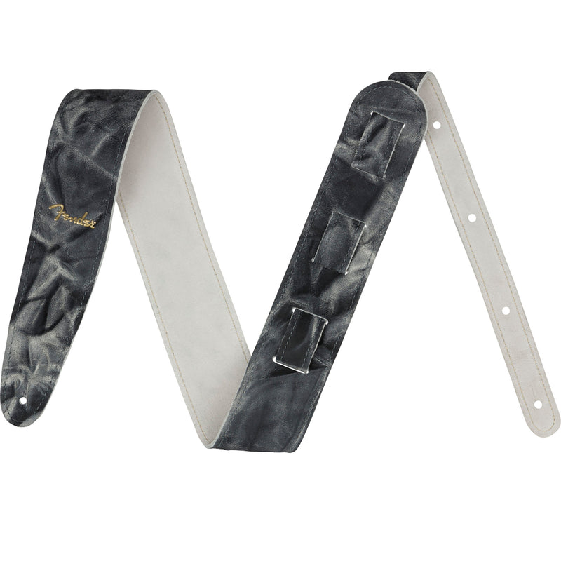 Fender Tie Dye Leather Guitar Strap, Black