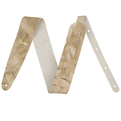 Fender Tie Dye Leather Guitar Strap, Natural