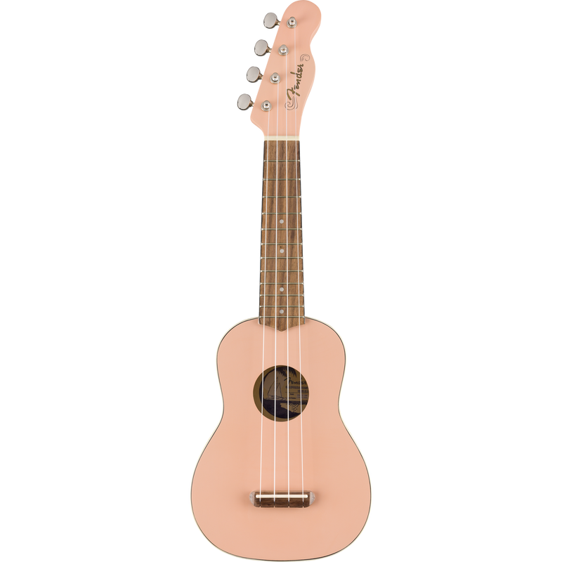 Fender Venice Soprano Ukulele, Walnut Fingerboard, Shell Pink