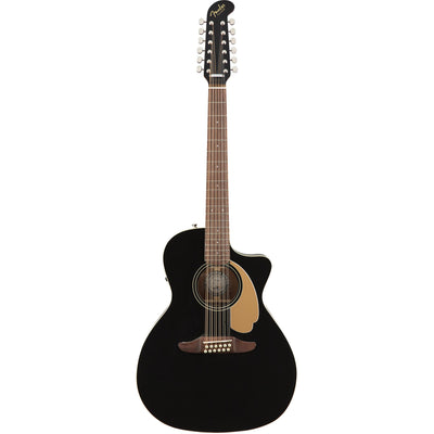 Fender Villager 12-String Acoustic Guitar, Black V3