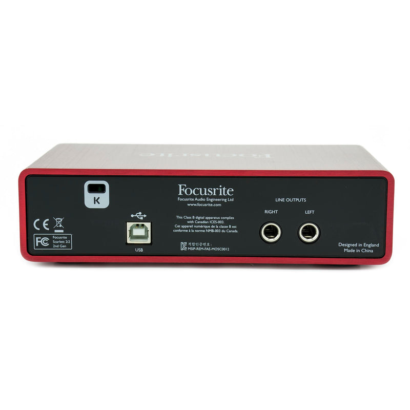 Focusrite Scarlett 2I2 USB Audio Interface 2nd Generation