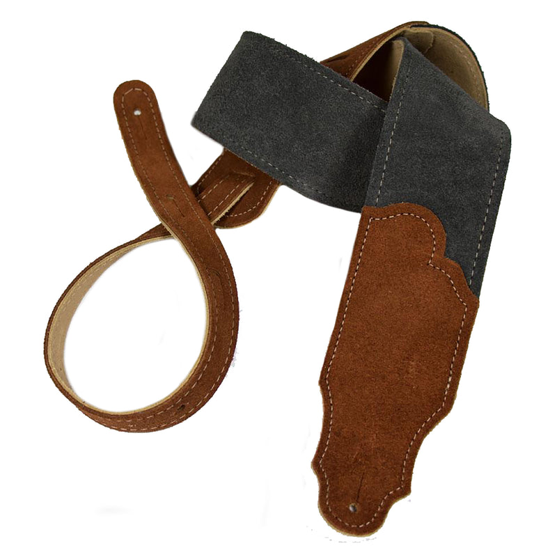 Franklin Strap 2.5'' Gray Suede With Rust Suede Ends