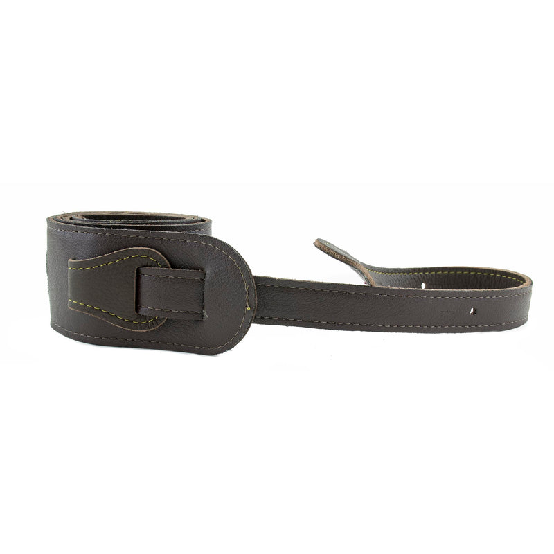 Franklin Strap 2.5” Purist Glove Leather/Buck Backing - Chocolate/Gold Stitch