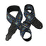 Franklin Strap 2'' Retro Folk With Woven Cotton Backing And Black Leather Ends, Orange/Blue