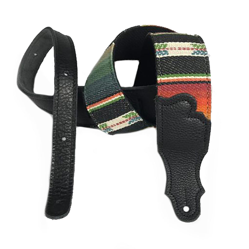 Franklin Strap 2" Saddle Blanket Strap With Cotton Backing And Black Leather Ends