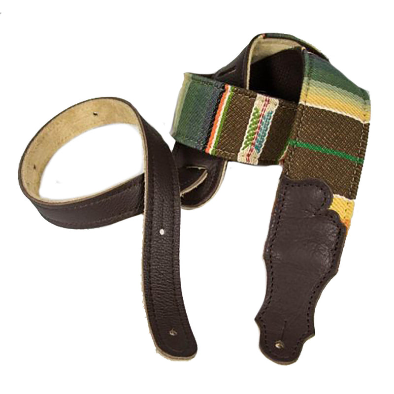 Franklin Strap 2'' Saddle Blanket Strap With Cotton Backing And Chocolate Leather Ends