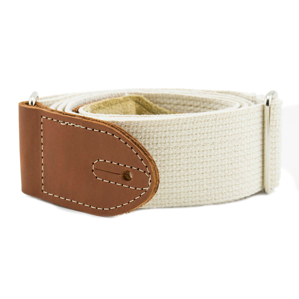 Franklin Strap Hybrids 2” Leather/Cotton Webbing Backing - Cognac/Natural
