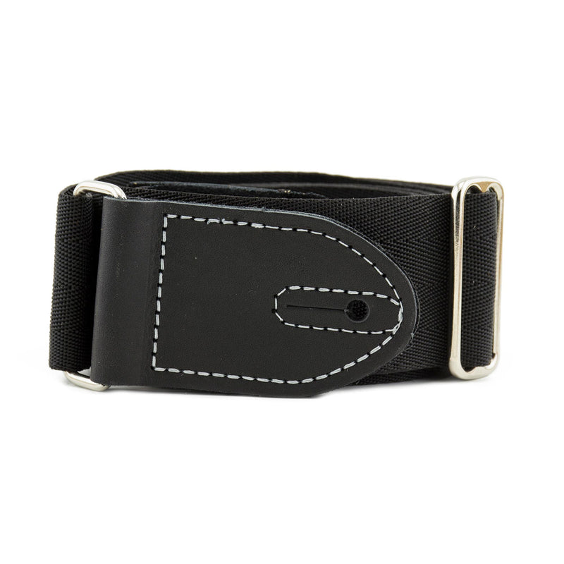 Franklin Strap Hybrids 2” Leather/Seatbelt Backing Black/Black (Silver Stitch)