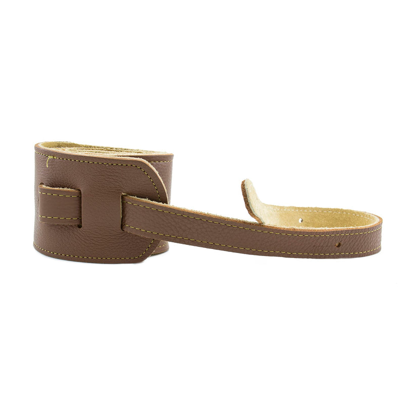Franklin Strap Original Natural Glove Straps 3” Natural Leather - Caramel/Gold
