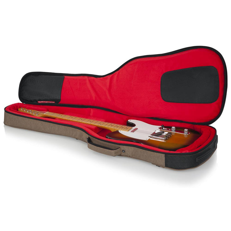 Gator Cases Transit Series Electric Guitar Gig Bag With Tan Exterior