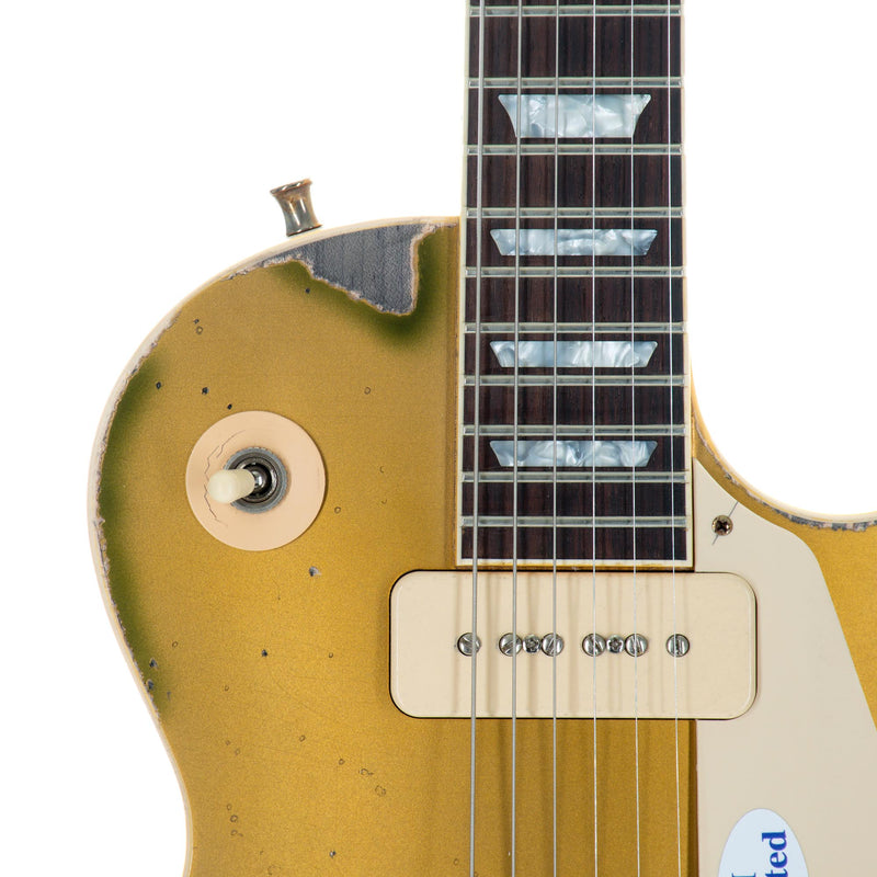 Gibson Custom Mike Ness 1976 Les Paul Deluxe, Goldtop Murphy Lab Aged, Replica NH