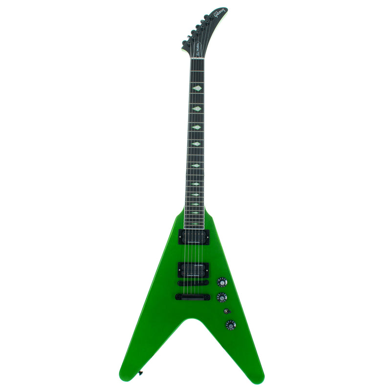Gibson Dave Mustaine Flying V EXP Rust In Peace Electric Guitar, Alien Tech Green