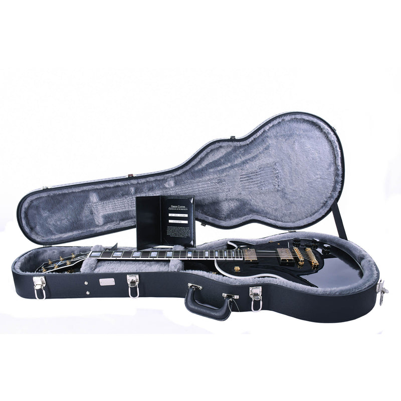 Gibson Custom Les Paul Electric Guitar, Ebony Fingerboard, Ebony Gloss Finish
