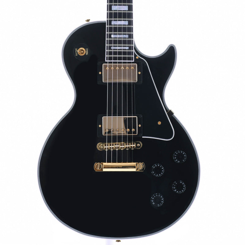 Gibson Custom Les Paul Electric Guitar, Ebony Fingerboard, Ebony Gloss Finish