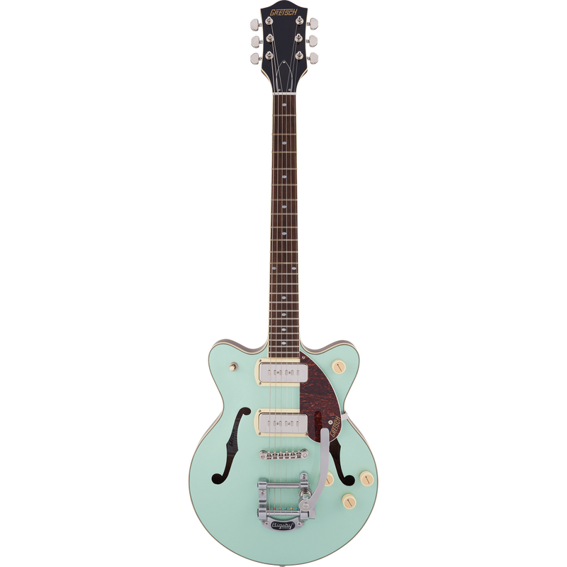 Gretsch G2655T-P90 Streamliner Center Block Jr. Laurel, Mint Metallic Vintage Mahogany Stain