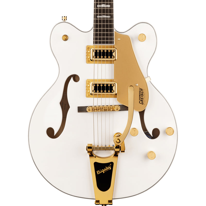Gretsch G5422TG Electromatic Classic Hollow Body Double-Cut Electric Guitar, Laurel, Snowcrest White