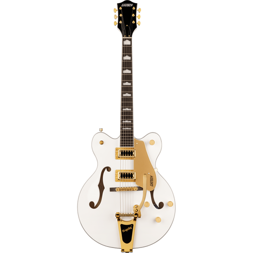 Gretsch G5422TG Electromatic Classic Hollow Body Double-Cut Electric Guitar, Laurel, Snowcrest White