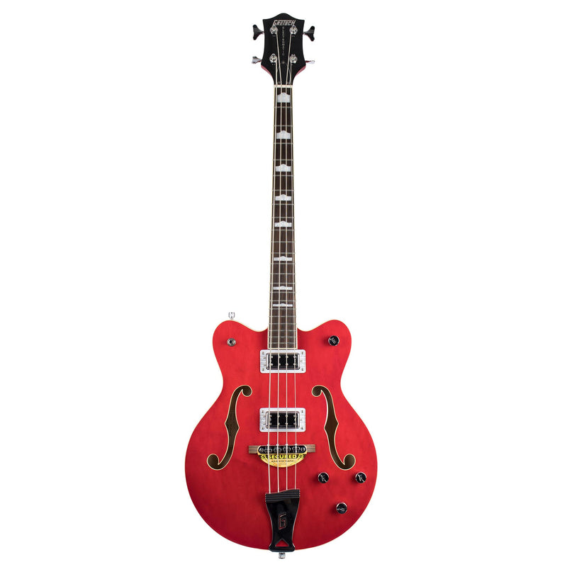 Gretsch G5442BDC Electromatic Hollow Body Short Scale Bass, Rosewood, Transparent Red