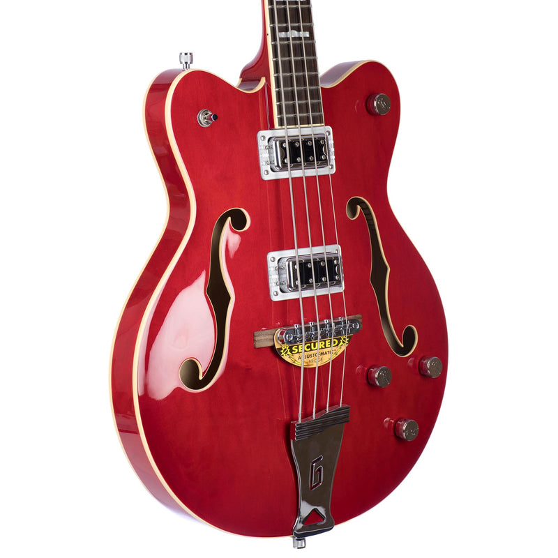 Gretsch G5442BDC Electromatic Hollow Body Short Scale Bass, Rosewood, Transparent Red