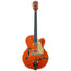 Gretsch G6120TG Players Edition Nashville Hollow Body Electric Guitar, Gold Hardware, Orange Stain