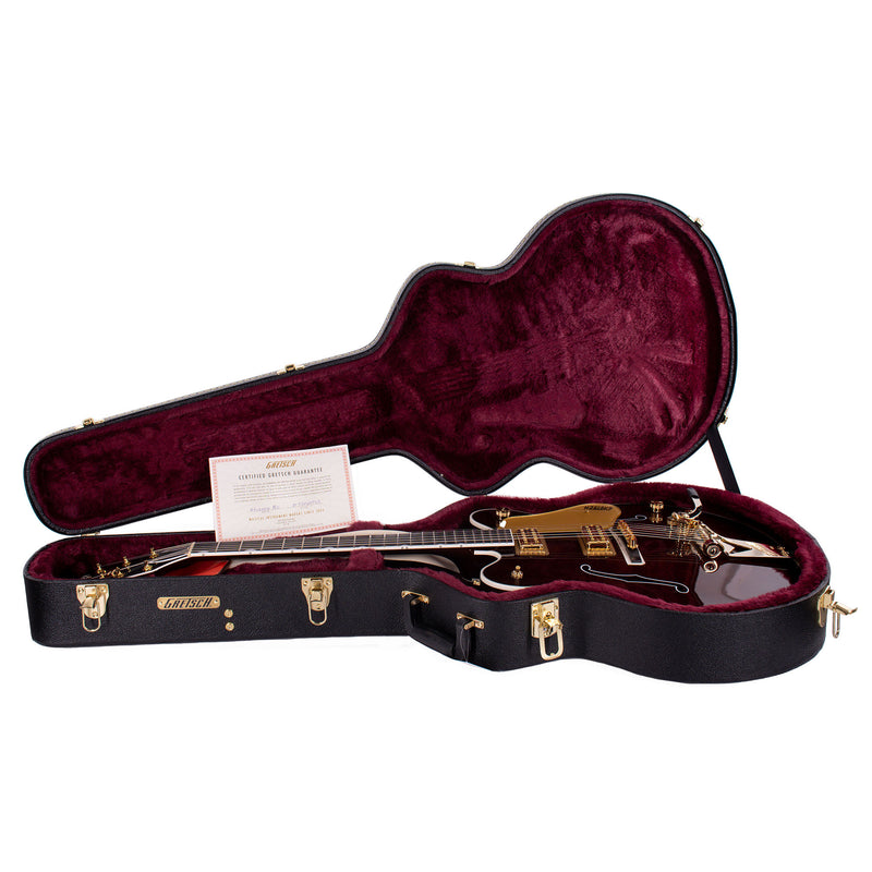 Gretsch G6122TG Players Edition Country Gentleman Hollow Body Electric Guitar, Ebony, Walnut Stain