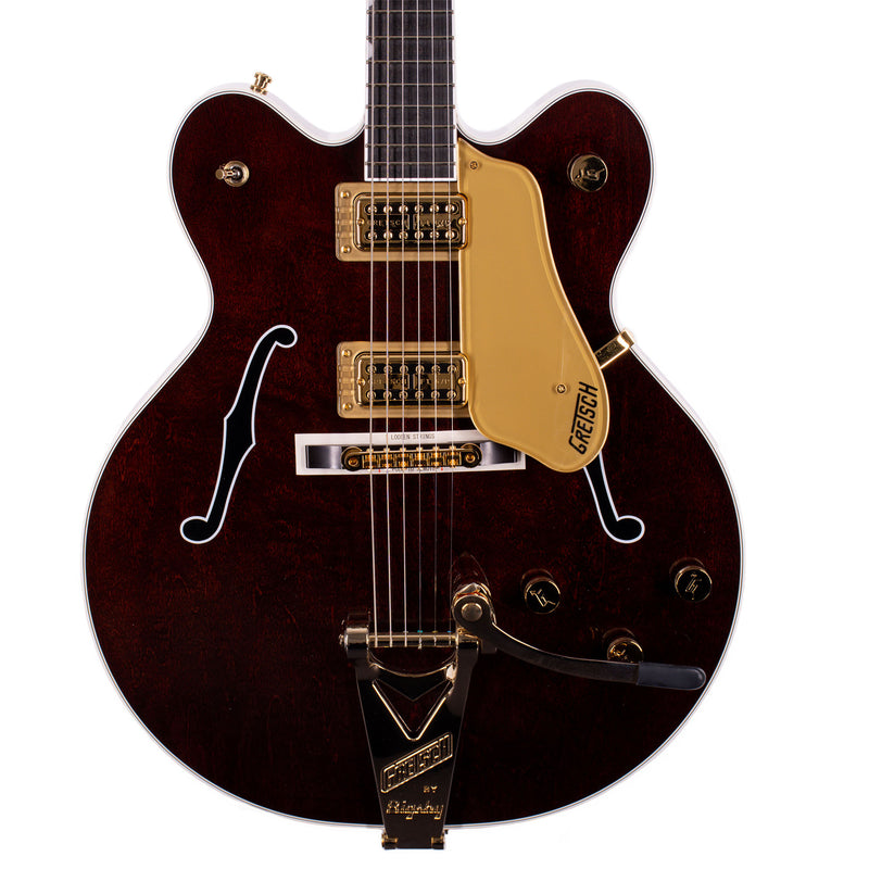 Gretsch G6122TG Players Edition Country Gentleman Hollow Body Electric Guitar, Ebony, Walnut Stain