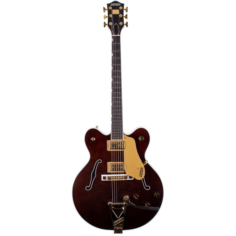 Gretsch G6122TG Players Edition Country Gentleman Hollow Body Electric Guitar, Ebony, Walnut Stain