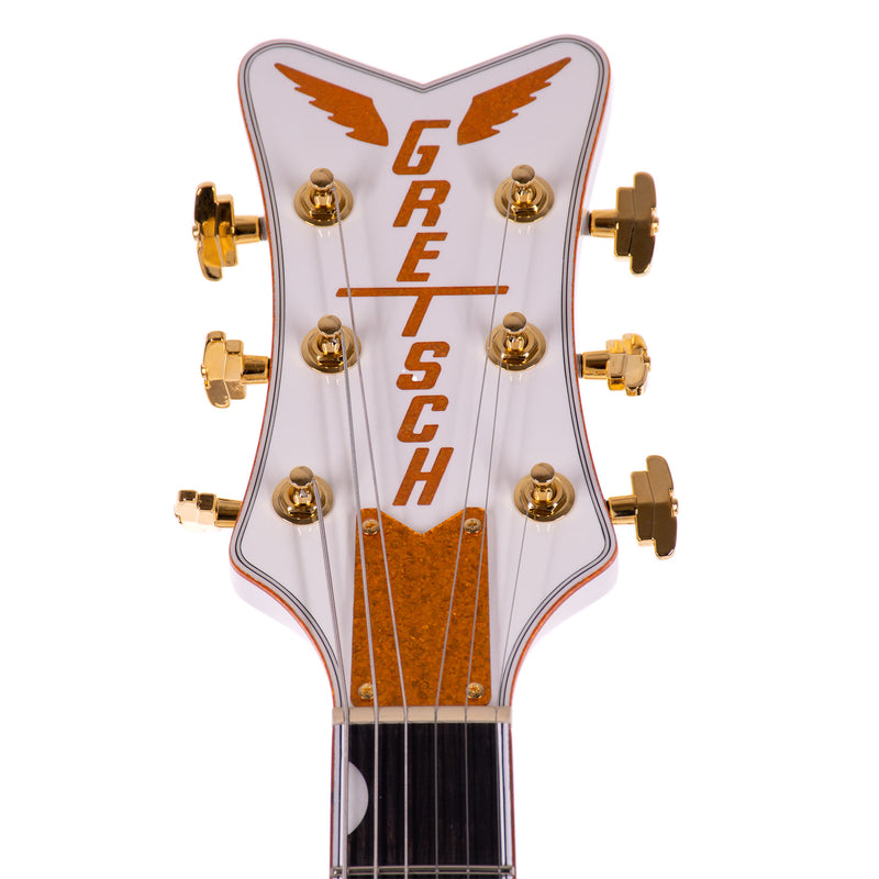 Gretsch G6136TG Players Edition Falcon Hollow Body Electric Guitar, Ebony, White