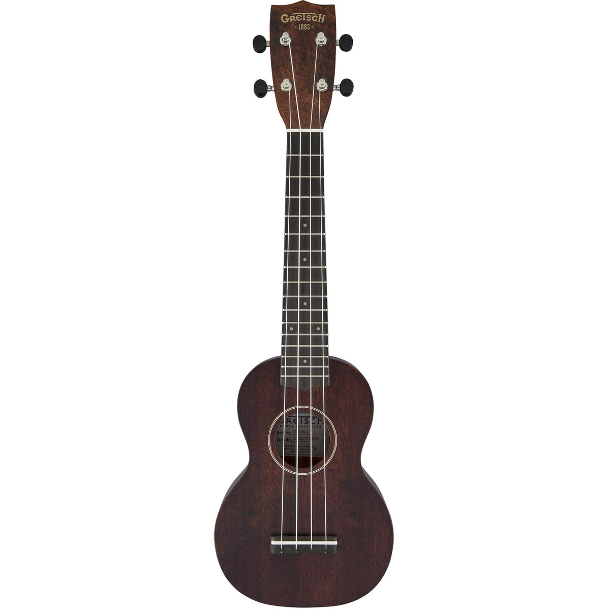 Gretsch G9100-L Soprano Long-Neck Ukulele With Gig Bag - Ovangkol - Vintage Mahogany Stain