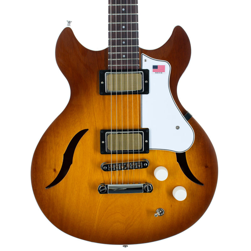Harmony Comet Electric Guitar With Case, Rosewood, Sunburst