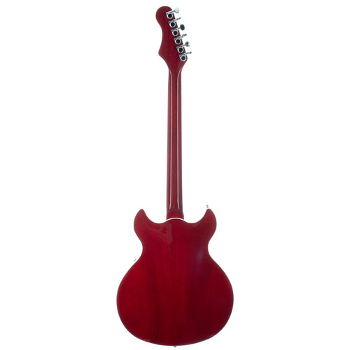 Harmony Comet Electric Guitar With Case, Rosewood, Trans Red