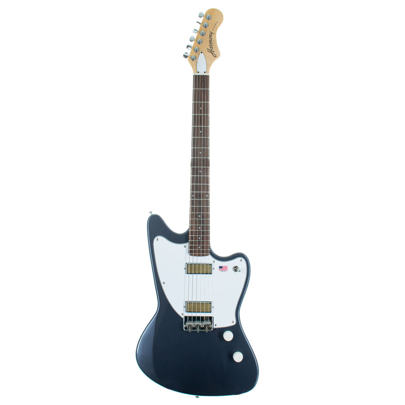 Harmony Standard Silhouette Electric Guitar, Rosewood, Slate, With Case