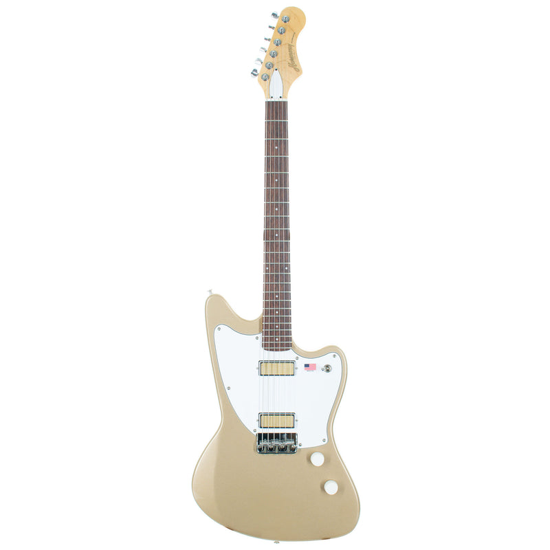 Harmony Standard Silhouette Electric Guitar With Case, Rosewood, Champagne