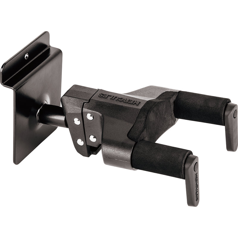 Hercules Plus Series Universal Autogrip Slat Wall Guitar Hanger, Short Arm