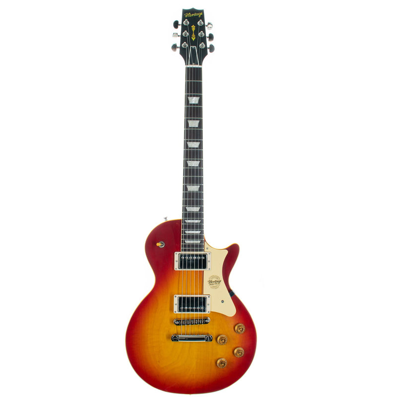 Heritage Custom Shop Core Collection H-150 Plain Top Electric Guitar with Case, Dark Cherry Sunburst