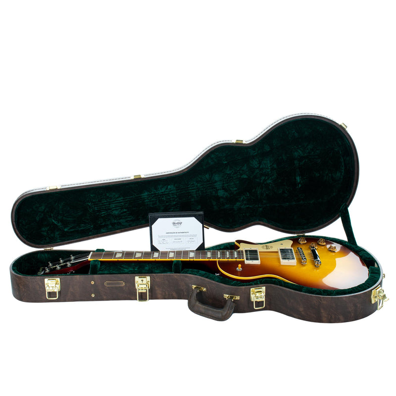 Heritage Custom Shop Core Collection H-150 Plain Top Electric Guitar With Case, Tobacco Sunburst
