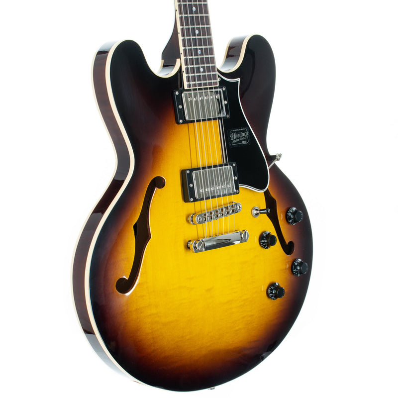 Heritage Standard H-535 Semi Hollow Electric Guitar With Case, Original Sunburst